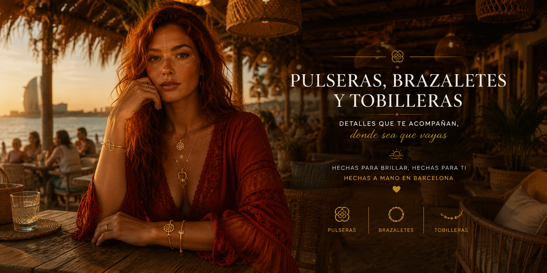 pulseras, brazaletes y tobilleras