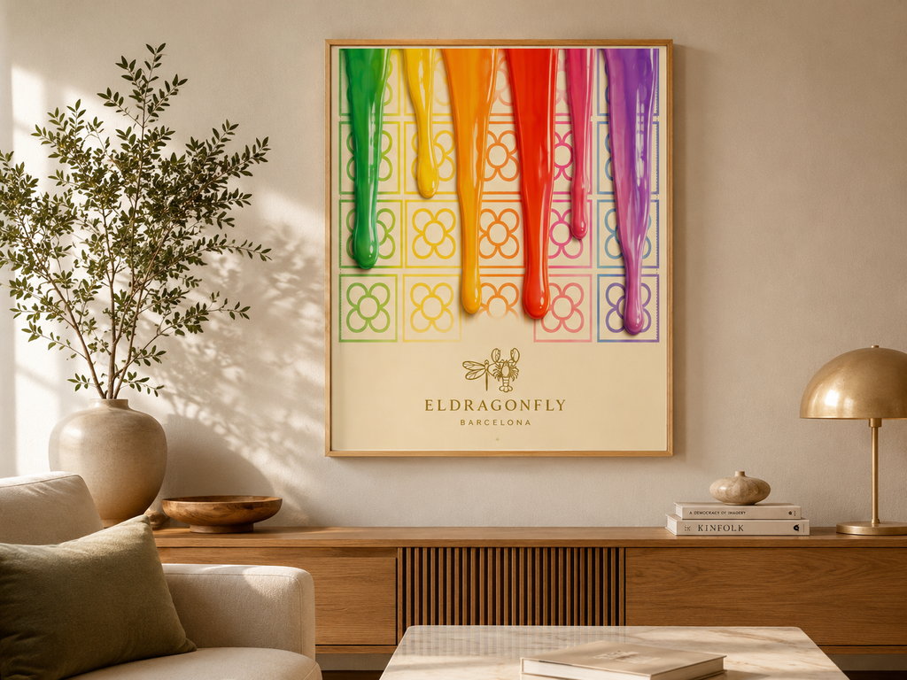 Póster Flor de Barcelona – Lleva la esencia de Barcelona a tu hogar