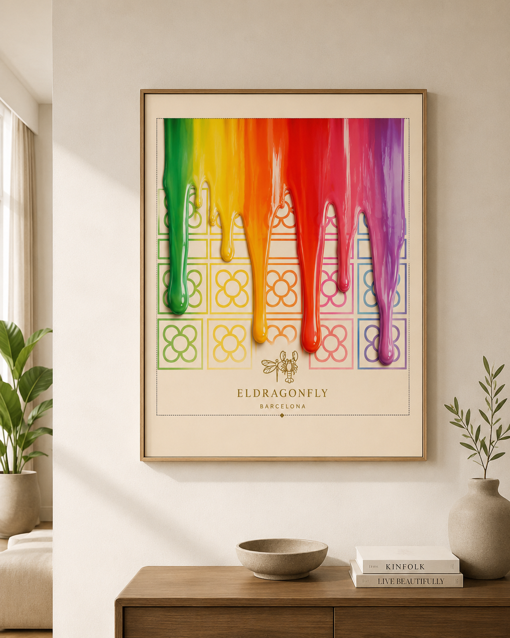 Póster Flor de Barcelona – Lleva la esencia de Barcelona a tu hogar