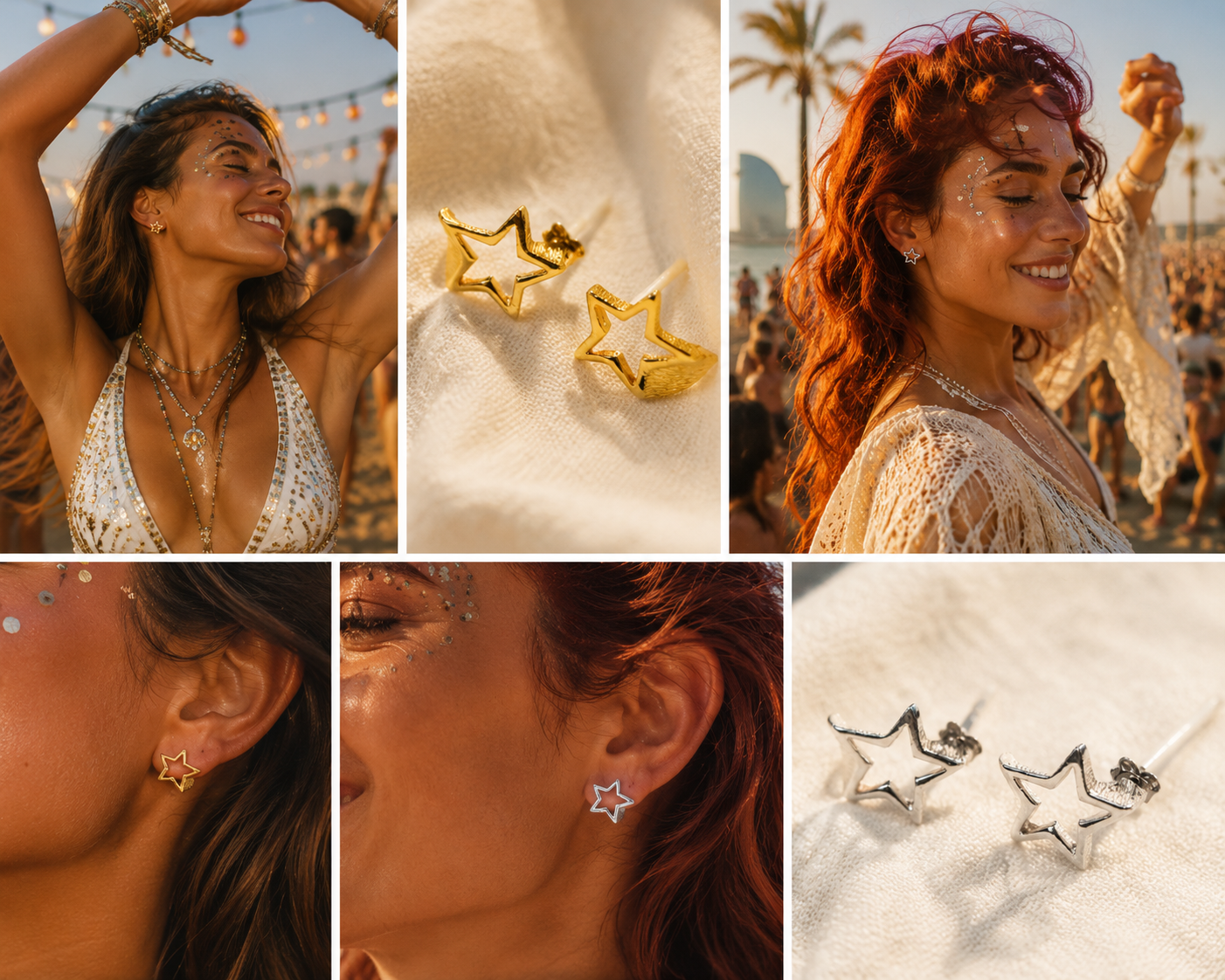 Pendientes de Estrella La Piñeda de mar
